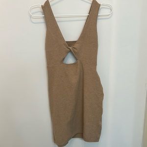 Free People Islander Sweater Mini dress in sand